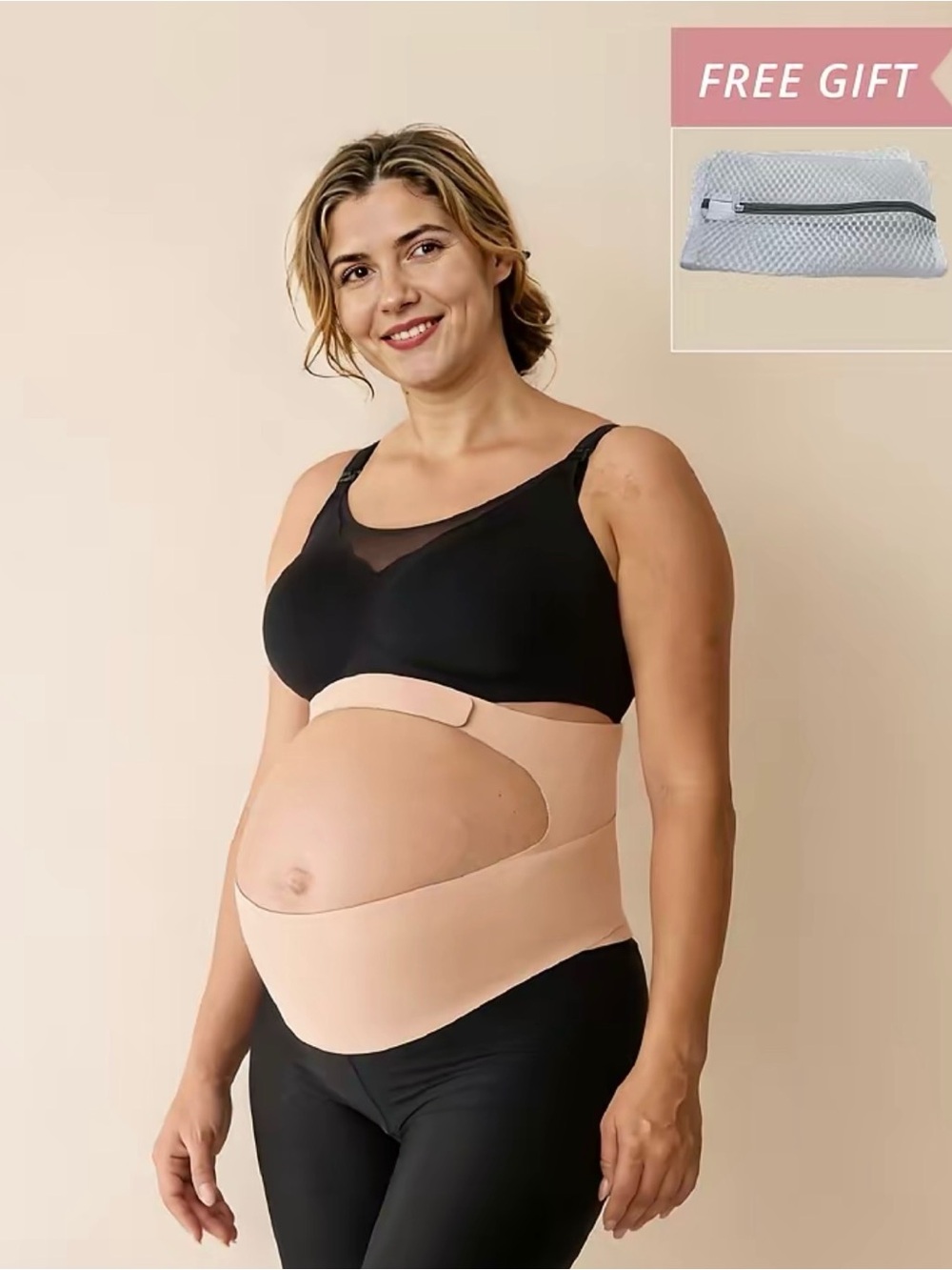 MomCozy Maternity Belly Support Band - Black